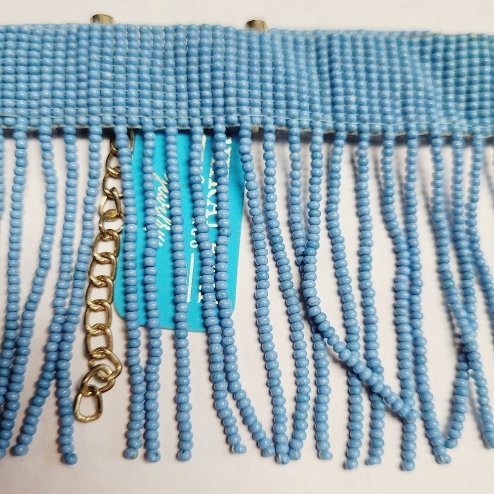 Shiraleah Chicago Women's blue beaded Jass choker‎ - Picture 2 of 7